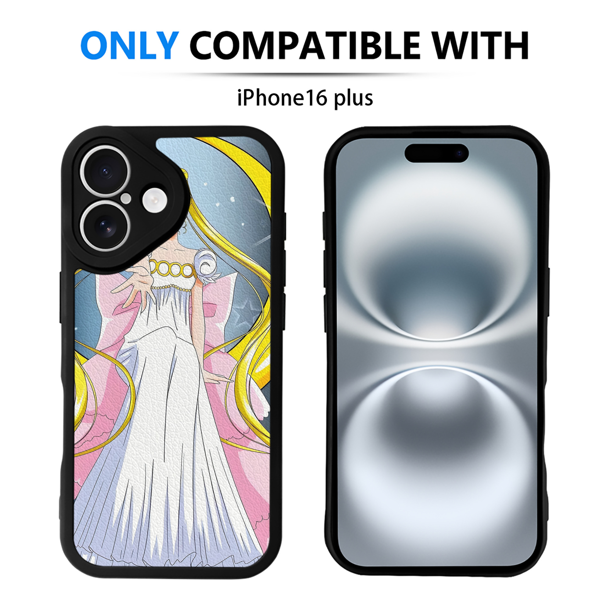 （画像用） 美少女戦士セーラームーン Sailor Moon 【iPhone 16シリーズ対応】シリコンスマホケース（レザー調） 材質：シリコン